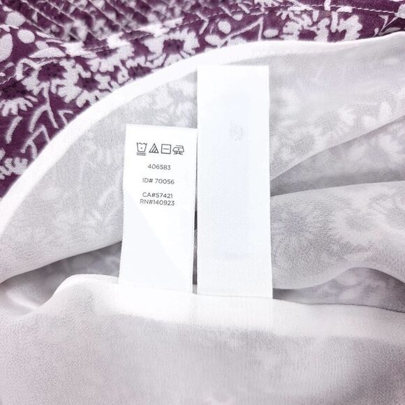 LOFT Floral Off-Shoulder Blouse Medium - Picture 10 of 10